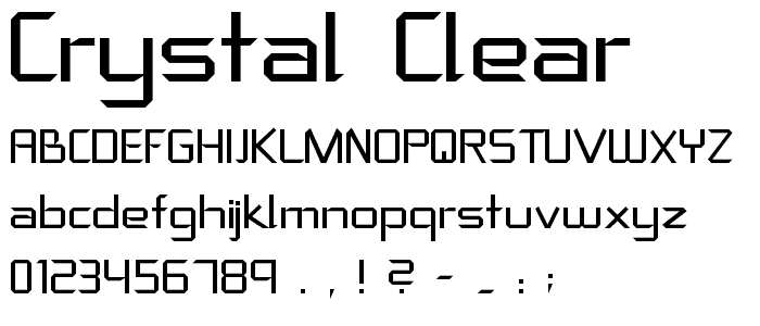 Crystal clear font